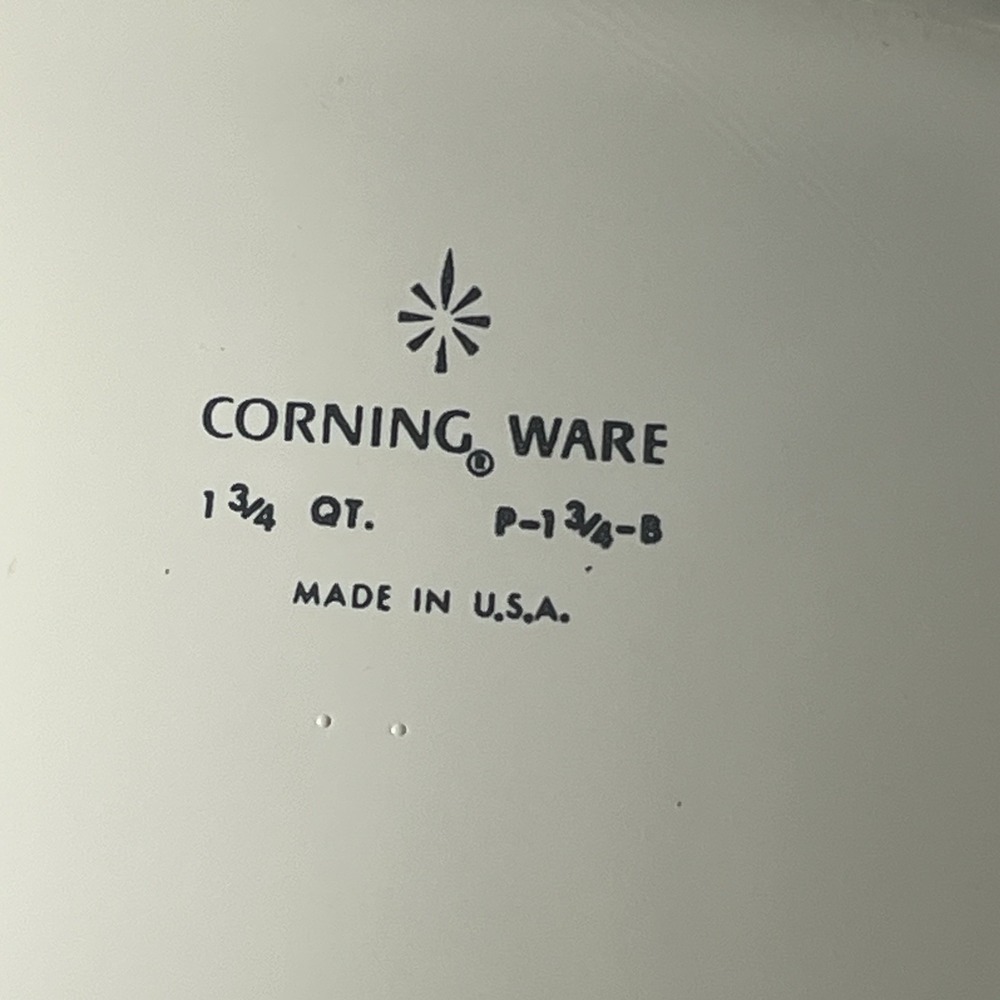 Vintage 1960's Corning Ware Blue Cornflower Casserole Dish 1 3/4QT w/ lid U.S.A. - Picture 9 of 14